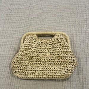 Abercrombie Woven Tan Handbag